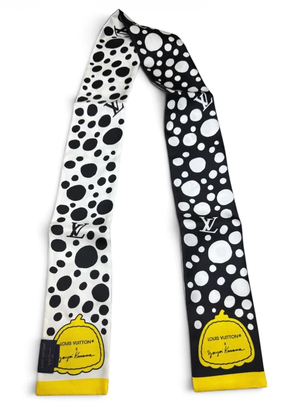 LV x YK Infinity Dots Bandeau Black Yellow White